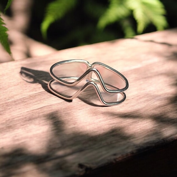 Taxco 925 Sterling Silver double thin band - Picture 5 of 14